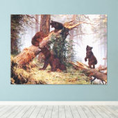 Beren in de Bossen Canvas Afdruk (Insitu (Houten vloer))