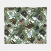 Beren in de Bossen Fleece Deken (Voorkant (Horizontaal))