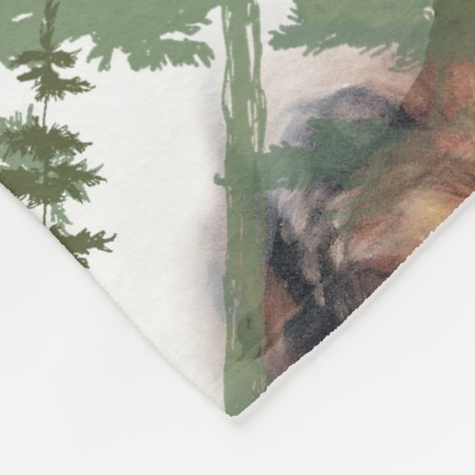 Beren in de Bossen Fleece Deken (Hoek)