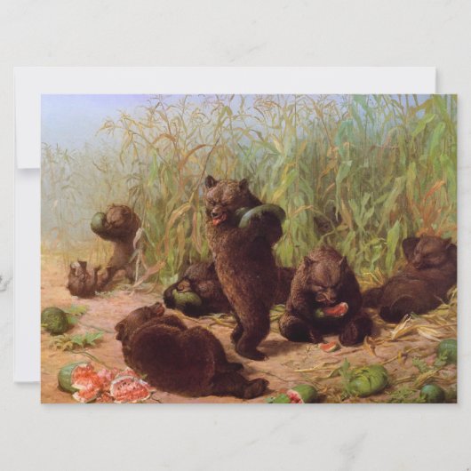 Beren in de Watermelonpleister (door W.H. Beard) Kaart (Voorkant)