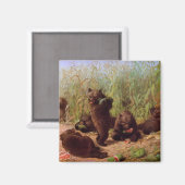 Beren in de Watermelonpleister (door W.H. Beard) Magneet (Voorkant / Achterkant)