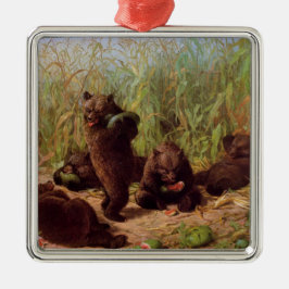 Beren in de Watermelonpleister (door W.H. Beard) Metalen Ornament