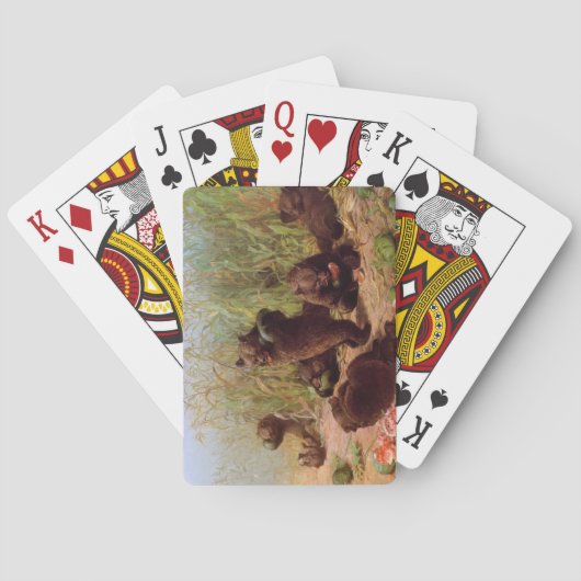 Beren in de Watermelonpleister (door W.H. Beard) Pokerkaarten (Achterkant)