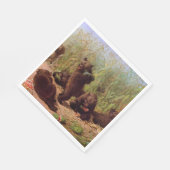 Beren in de Watermelonpleister (door W.H. Beard) Servet (Hoek)