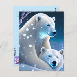 Beren in de winter, Postcrossing Briefkaart