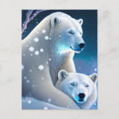 Beren in de winter, Postcrossing Briefkaart (Voorkant)