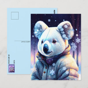 Beren in de winter, Postcrossing Briefkaart