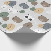 Beren in het Beer van het bospatroon Panda Teddy P Cadeaupapier (Hoek)