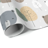 Beren in het Beer van het bospatroon Panda Teddy P Cadeaupapier (Rol Hoek)