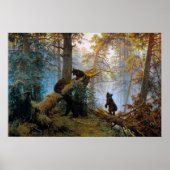 Beren in het bos poster (Voorkant)