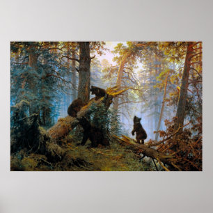 Beren in het bos poster