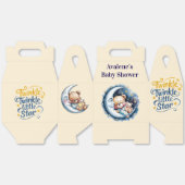 Beren in het Moonlight Boy Baby shower Bedankdoosjes (Ongevouwen)