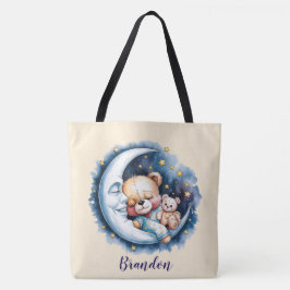 Beren in het Moonlight Boy Baby shower Gift Tote Bag