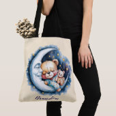 Beren in het Moonlight Boy Baby shower Gift Tote Bag (Dichtbij)