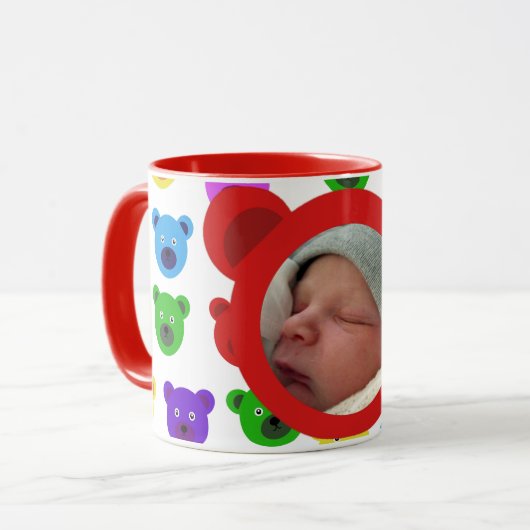 Beren in het rood mok (Voorkant links)