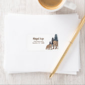 Beren in het winterwoud Scandi-adres Etiket (Insitu)