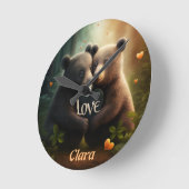 Beren in liefdesbeklimming ronde klok (Hoek)