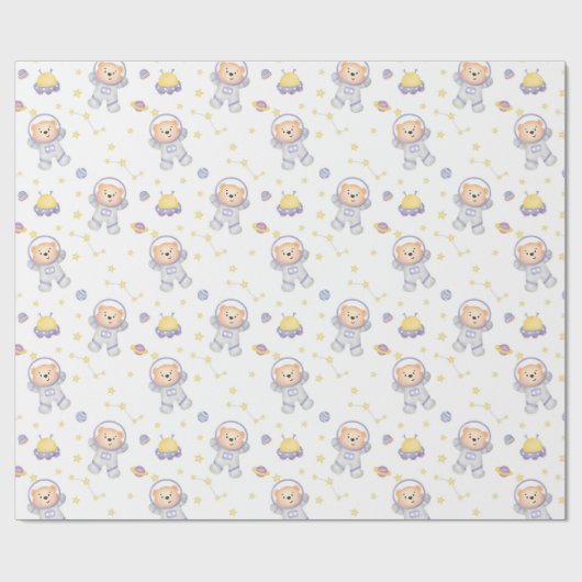 Beren in ruimteverlooppapier cadeaupapier (Vlak)