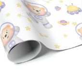 Beren in ruimteverlooppapier cadeaupapier (Rol Hoek)