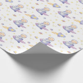 Beren in ruimteverlooppapier cadeaupapier (Hoek)