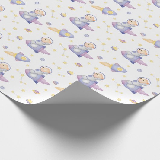 Beren in ruimteverlooppapier cadeaupapier (Hoek)