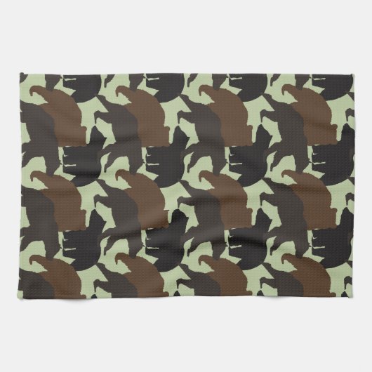 Beren keukenhanddoek (Horizontaal)