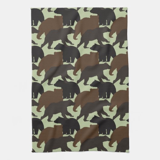 Beren keukenhanddoek (Verticaal)