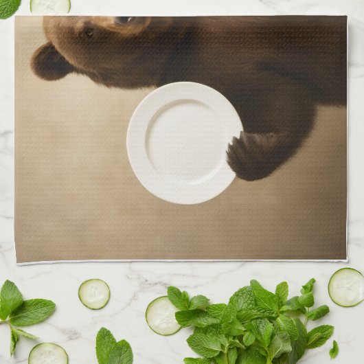 Beren keukenhanddoek van mama (Gevouwen)