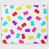 beren kleurrijk regenboogsnoep cadeaupapier (Vlak)