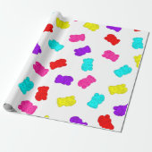 beren kleurrijk regenboogsnoep cadeaupapier (Uitgerold)