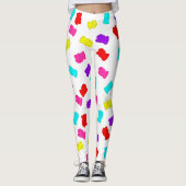 beren kleurrijk regenboogsnoep leggings (Voorkant)
