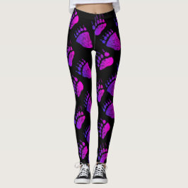 Beren knippen in roze/Paarse Leggings