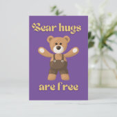 Beren knuffels zijn gratis bedankkaart (Staand voorkant)