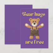 Beren knuffels zijn gratis bedankkaart (Voorkant / Achterkant)