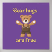 Beren knuffels zijn gratis poster (Voorkant)