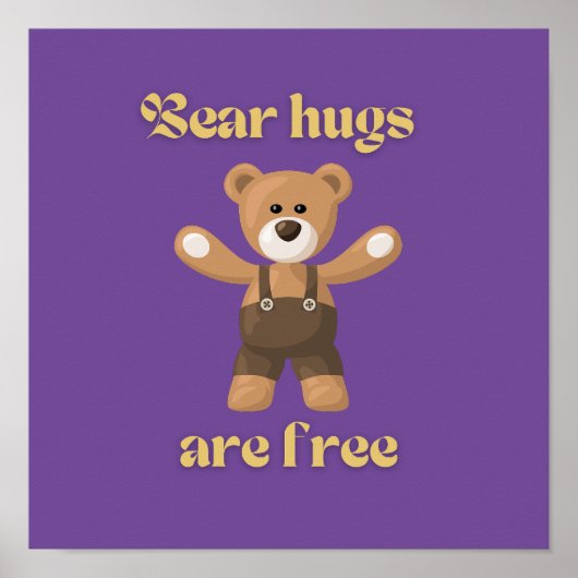 Beren knuffels zijn gratis poster (Voorkant)