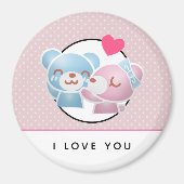 Beren kussen waarvan ik hou van jou en Kawaii Magneet (Voorkant)