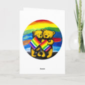  Beren liefdespaar LGBT-regenboogvlag Kaart (Achterkant)