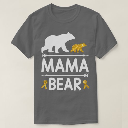 Beren lopen samen met mama mama mama Zoon Daugh T-shirt (Design voorkant)