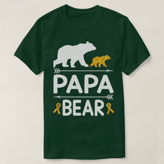 Beren lopen samen papa opa kleinzoon Daugh T-shirt (Design voorkant)