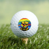 Beren Love Couple LGBT Rainbow Flag Golfballen (Insitu Shirt)