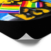 Beren Love Couple LGBT Rainbow Flag Poster (Hoek)