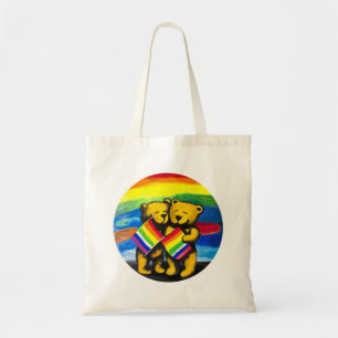 Beren Love Couple LGBT Rainbow Flag Tote Bag