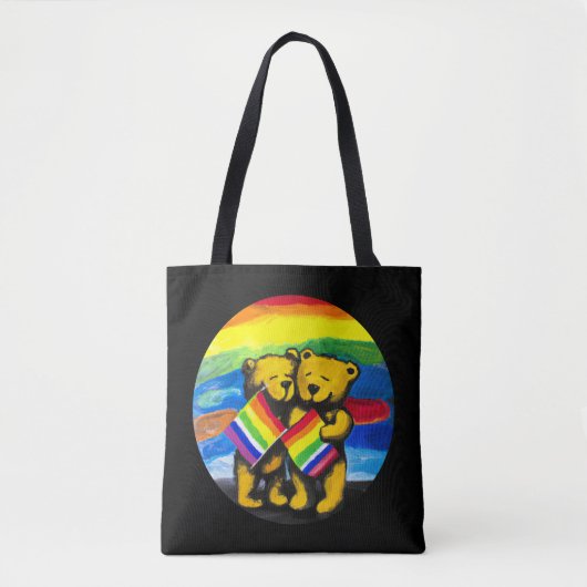 Beren Love Couple LGBT Rainbow Flag Tote Bag (Voorkant)