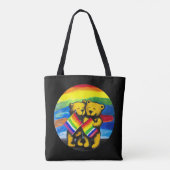 Beren Love Couple LGBT Rainbow Flag Tote Bag (Achterkant)