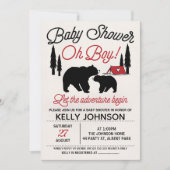 Beren Lumberjack Baby shower Uitnodiging (Voorkant)
