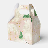 Beren met kerst in het Evergreen Forest Bedankdoosjes (Voorkant Zijde)