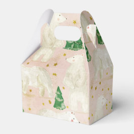 Beren met kerst in het Evergreen Forest Bedankdoosjes