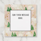 Beren met kerst in het Evergreen Forest Bedankjes Labels (Achterkant)