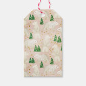 Beren met kerst in het Evergreen Forest Cadeaulabel (Voorkant)